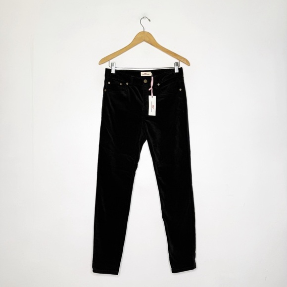 Vineyard Vines Women’s Velvet High-Rise Pants Size 4 Jet Black NWT $118 Retail - Picture 1 of 7